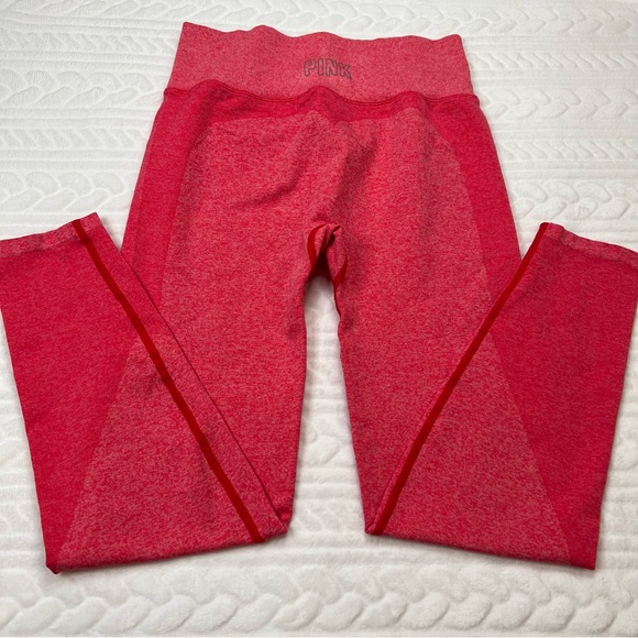 VS Pink - Womans Cherry Red High Waisted Seamless Yoga pants/leggings - Picture 6 of 9